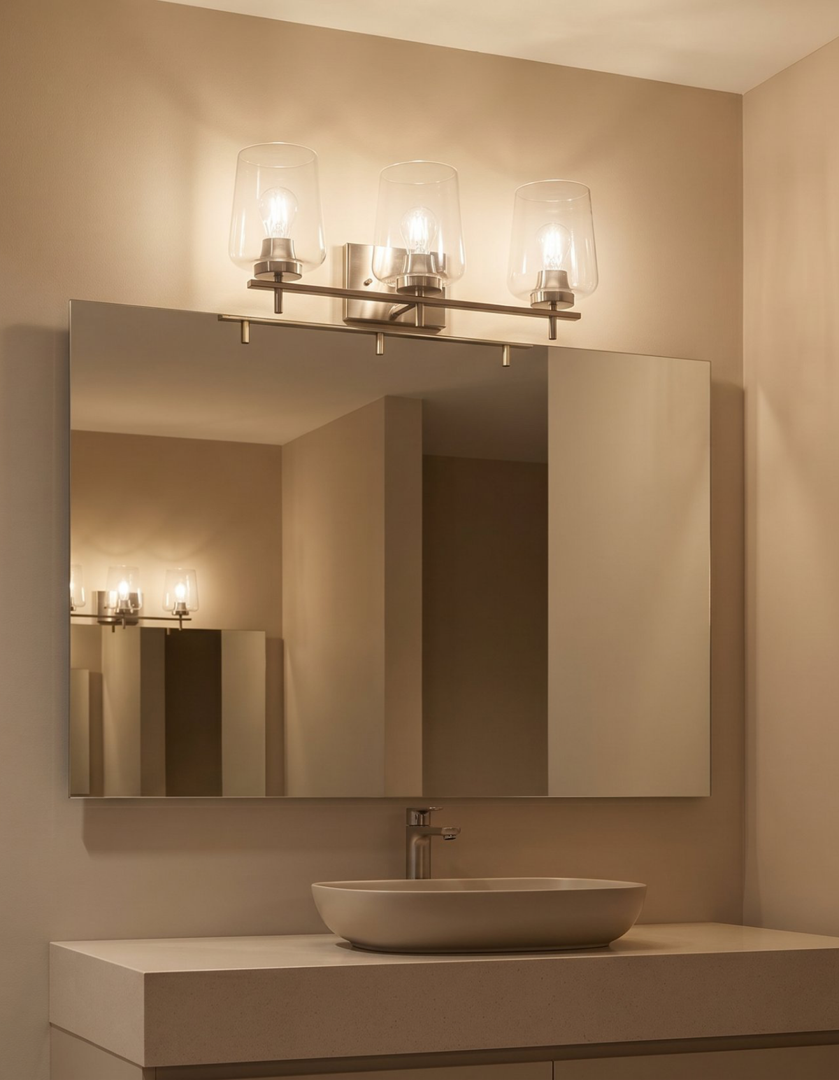 GILA 3-Light Vanity - Brushed Nickel#Finish_Brushed Nickel