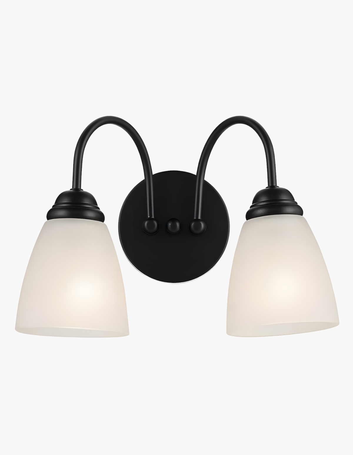 Laurel 2-Light Vanity Light - Black#Finish_Black