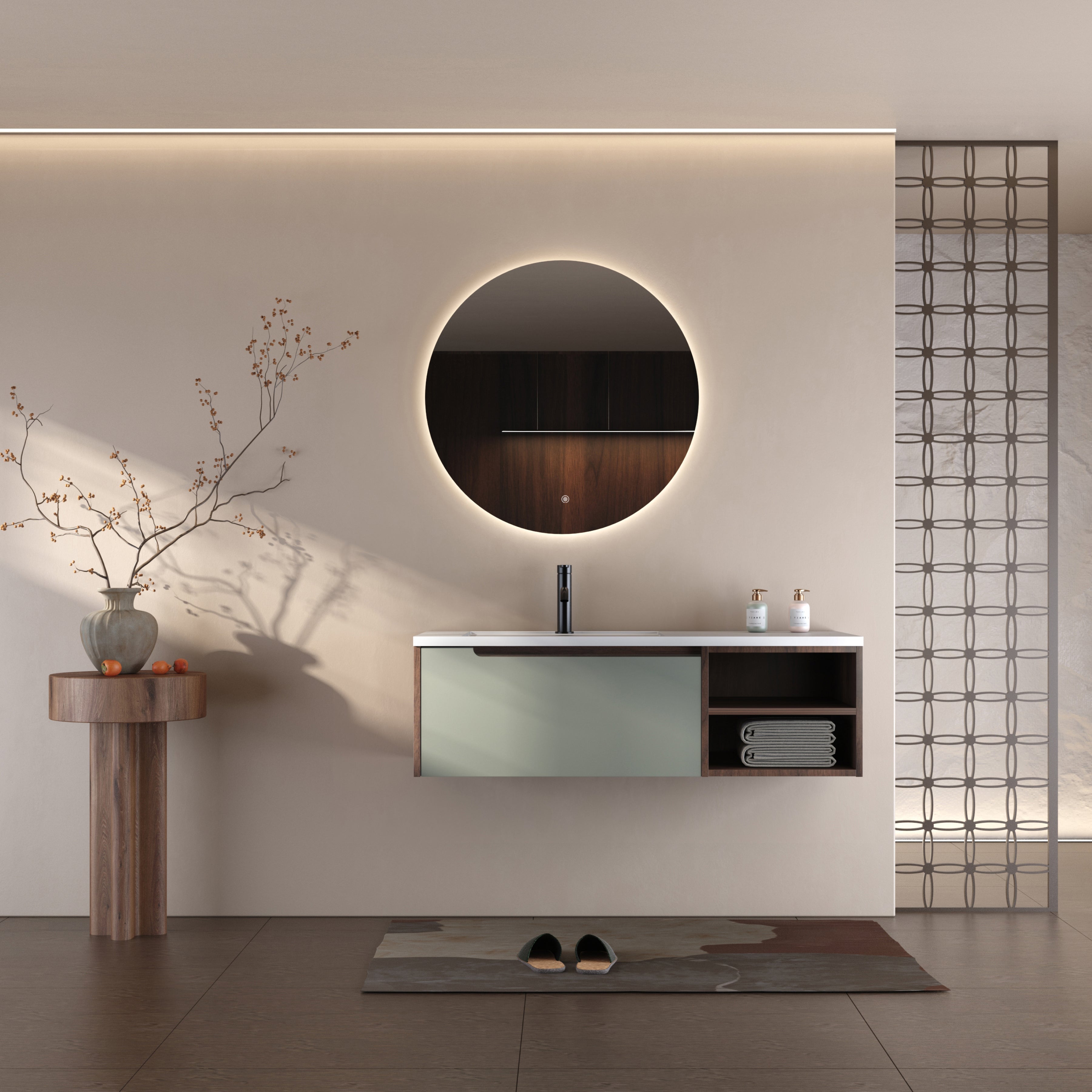 LUCENT Big Cabinet, Basin, LED Mirror