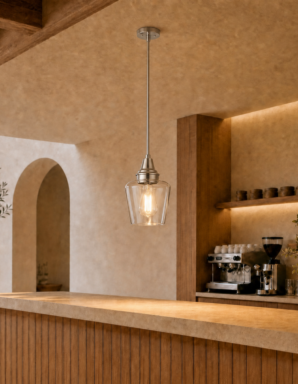 GILA 1-Light Pendant - Brushed Nickel#Finish_Brushed Nickel
