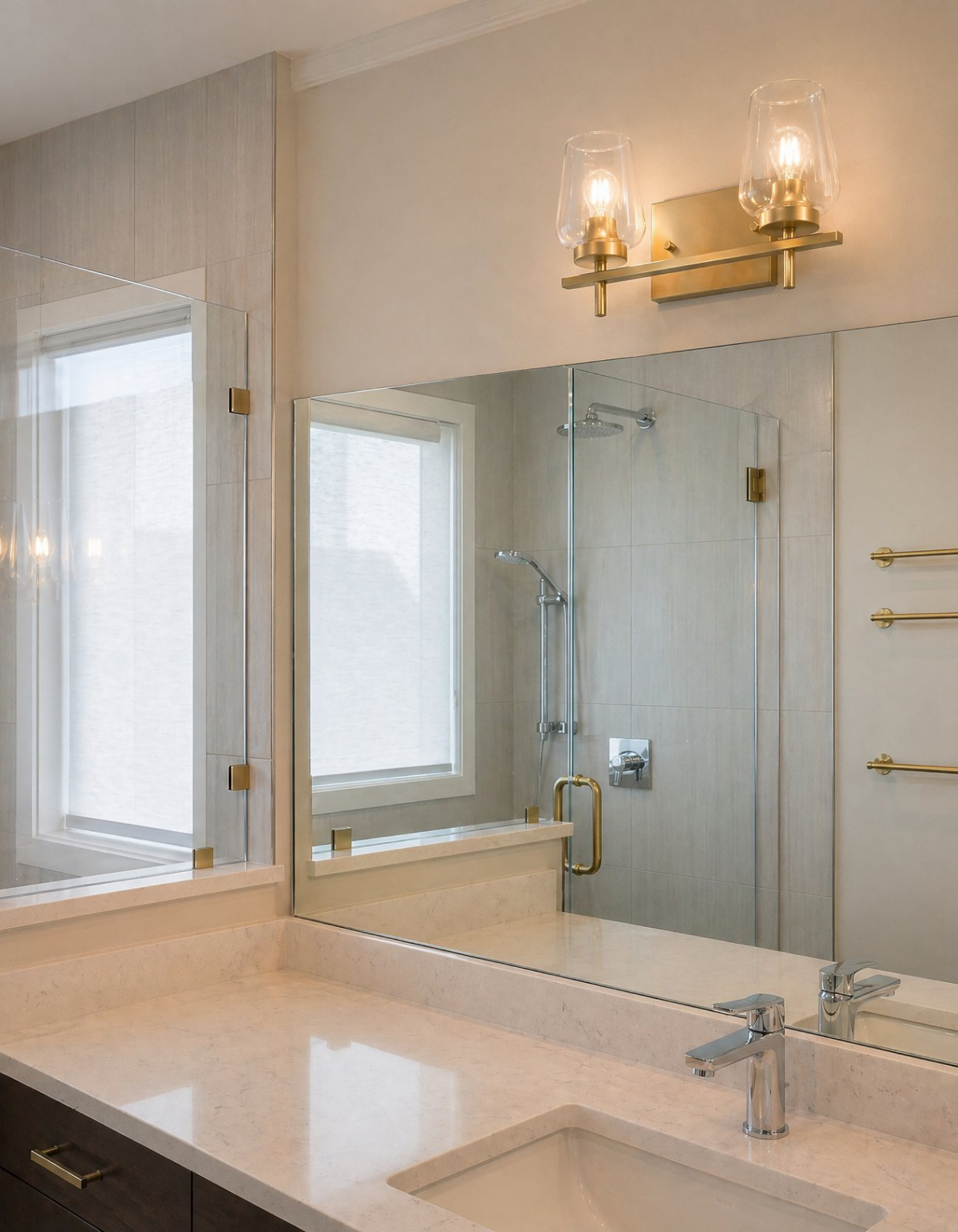 GILA 2-Light Vanity - Satin Gold#Finish_Satin Gold