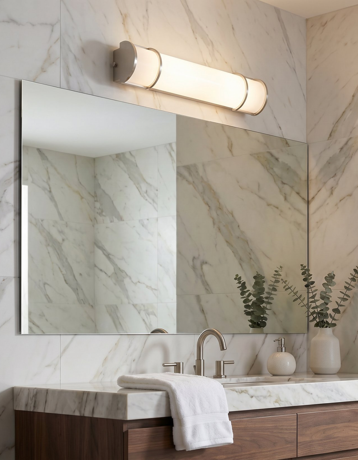 DAWN 18" LED Linear Vanity - Brushed Nickel#Finish_Brushed Nickel