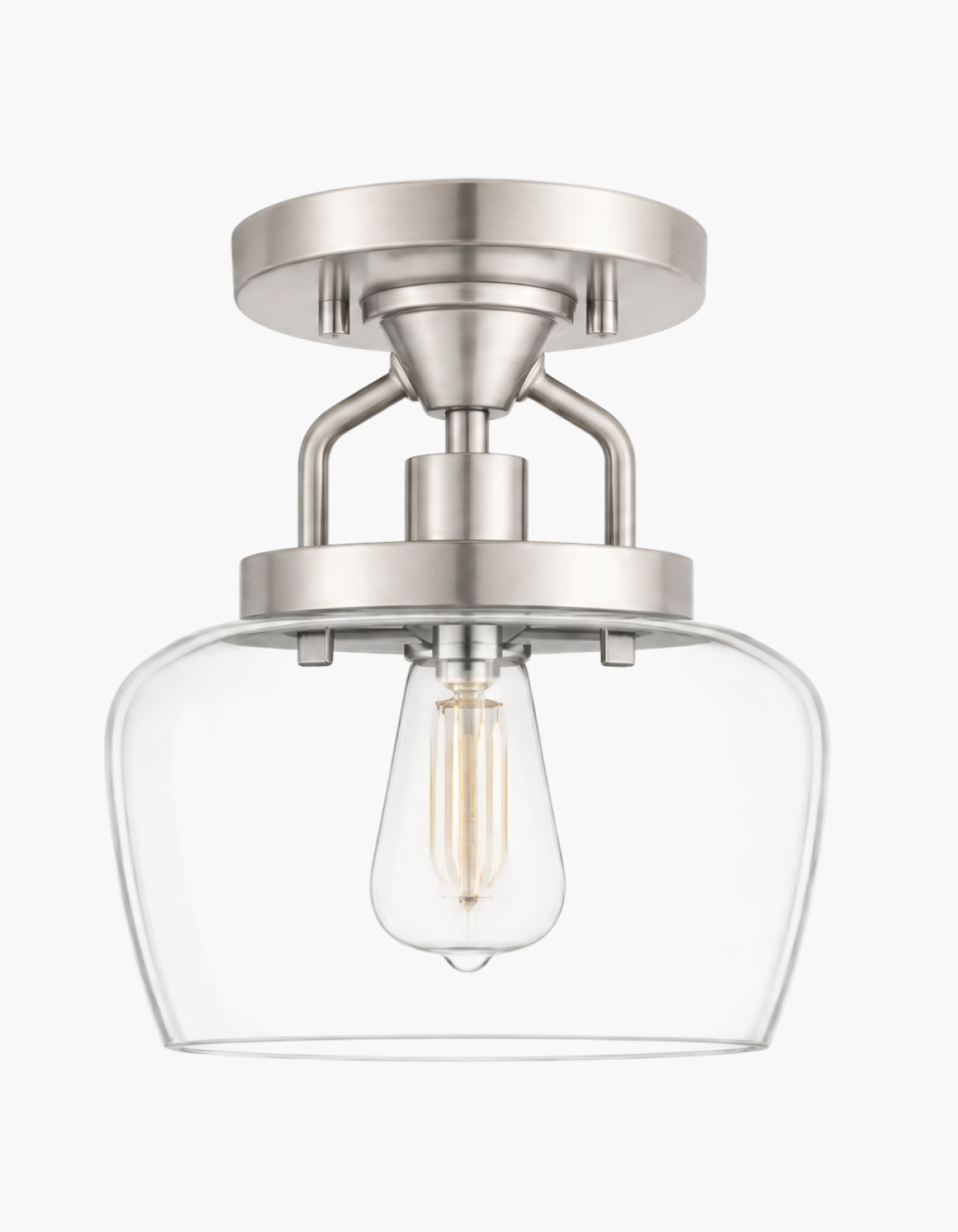 GILA 1-Light Semi-Flush Mount - Brushed Nickel#Finish_Brushed Nickel