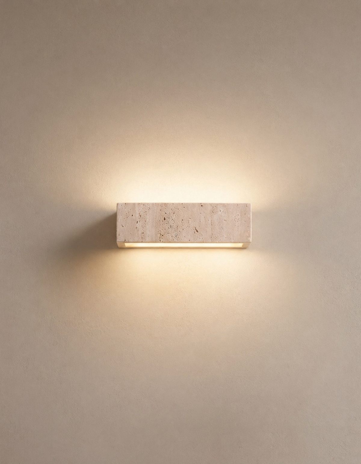 TOR 8-in. Wall Sconce, Travertine Finish