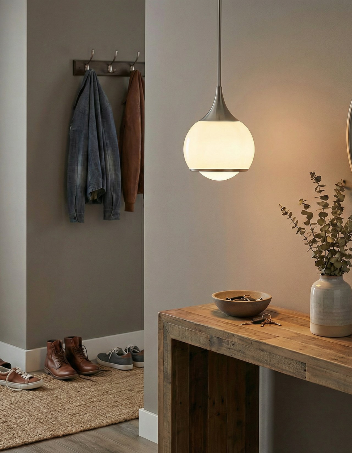 Opal 1-Light Pendant - Brushed Nickel#Finish_Brushed Nickel