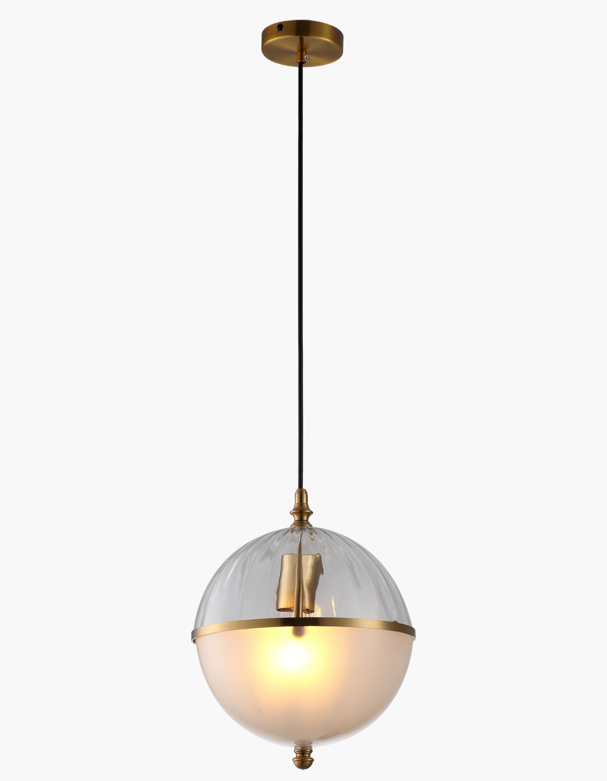 Calder 11-in. 1-Light Pendant - Frosted White Glass#Glass_Frosted White Glass