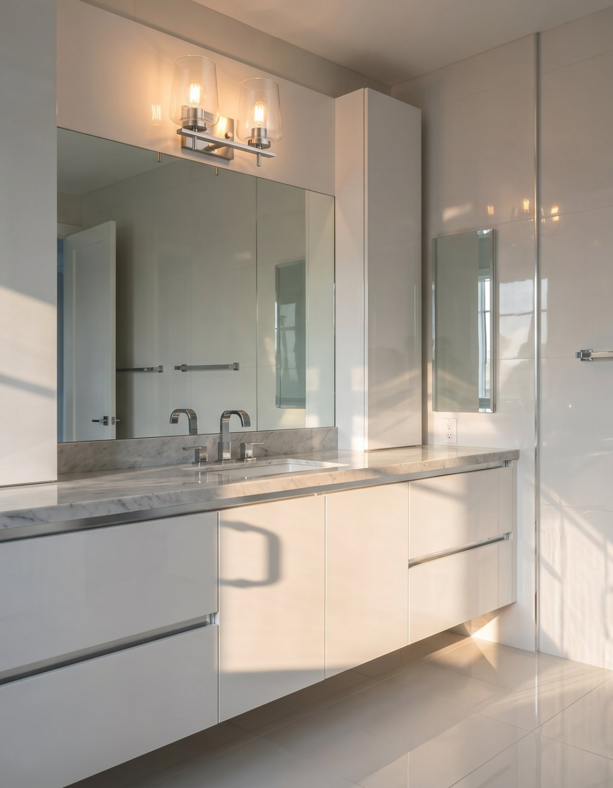 GILA 2-Light Vanity - Brushed Nickel#Finish_Brushed Nickel