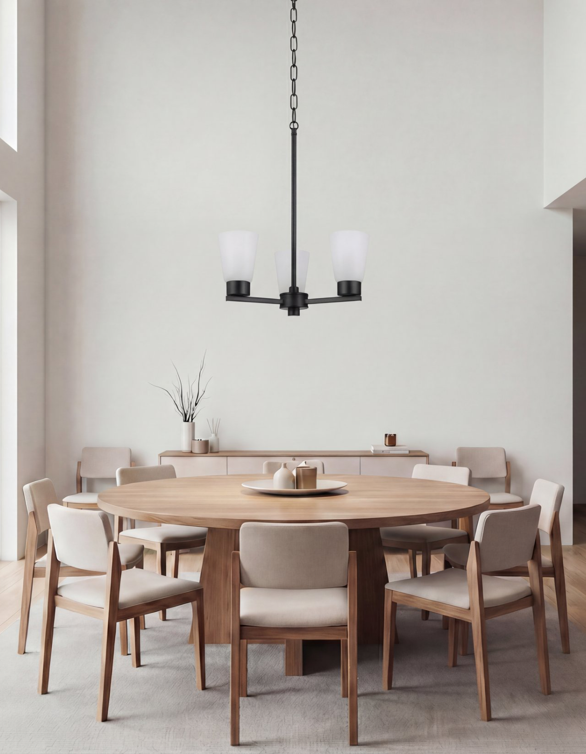 LIMA 3-Light Chandelier - Black#Finish_Black