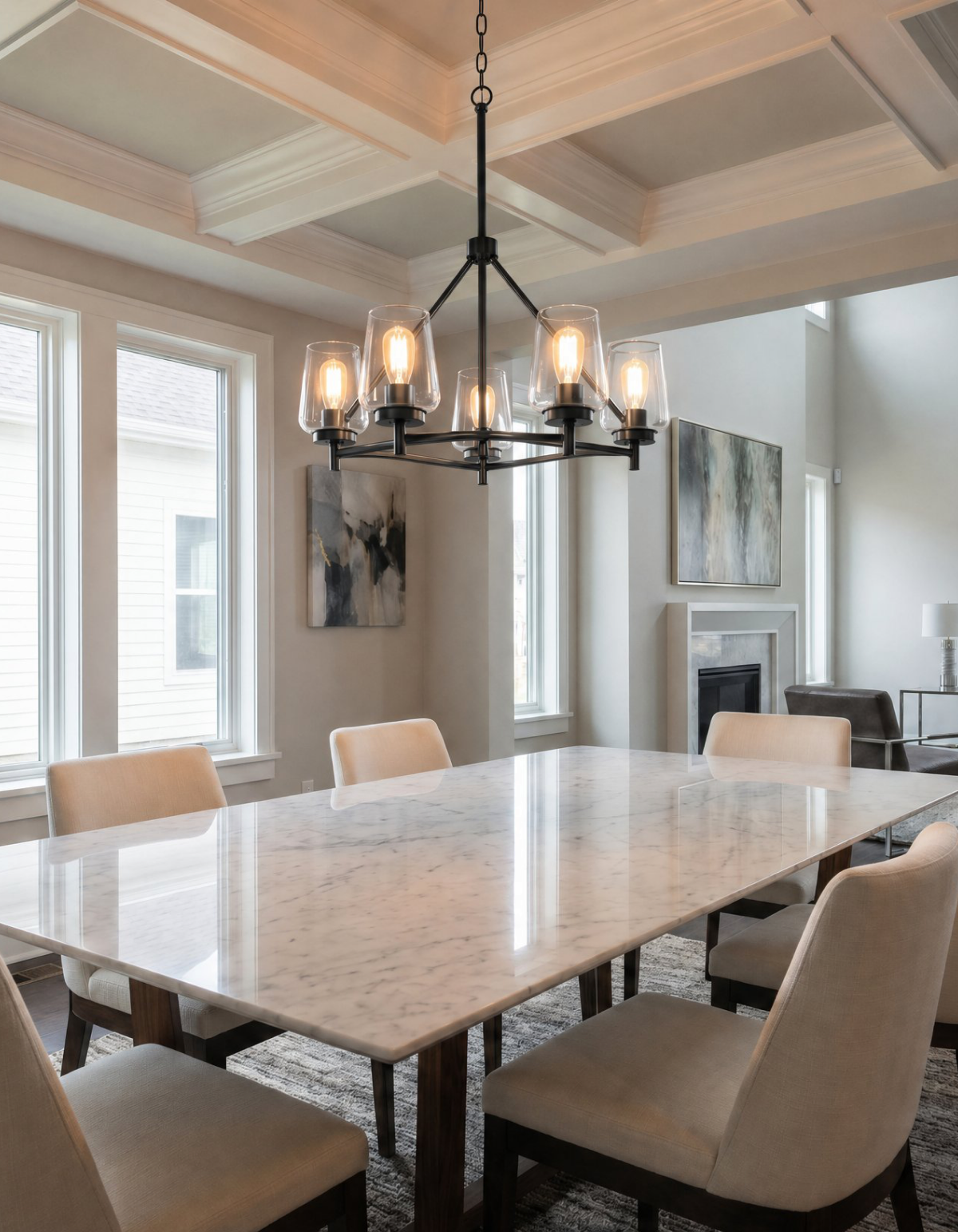 GILA 5-Light Chandelier - Black#Finish_Black