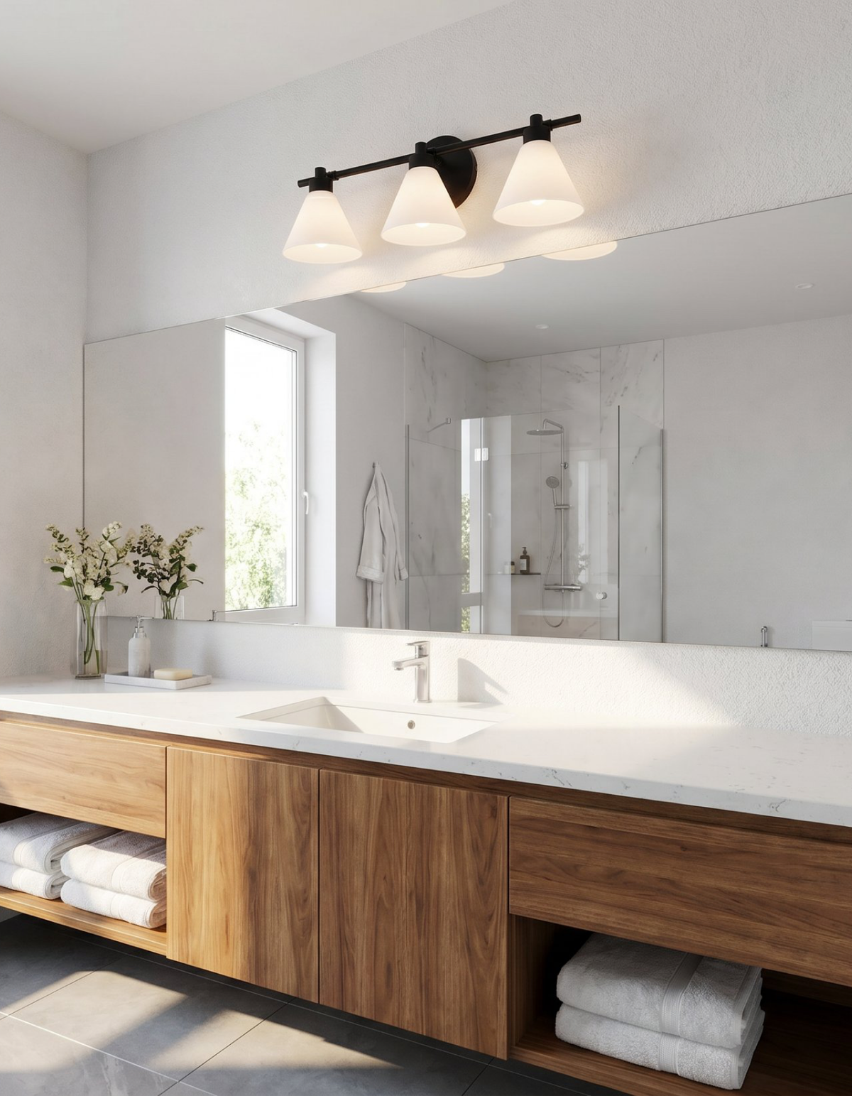 Maren 3-Light Vanity Light - MARN-V3-C-BKF