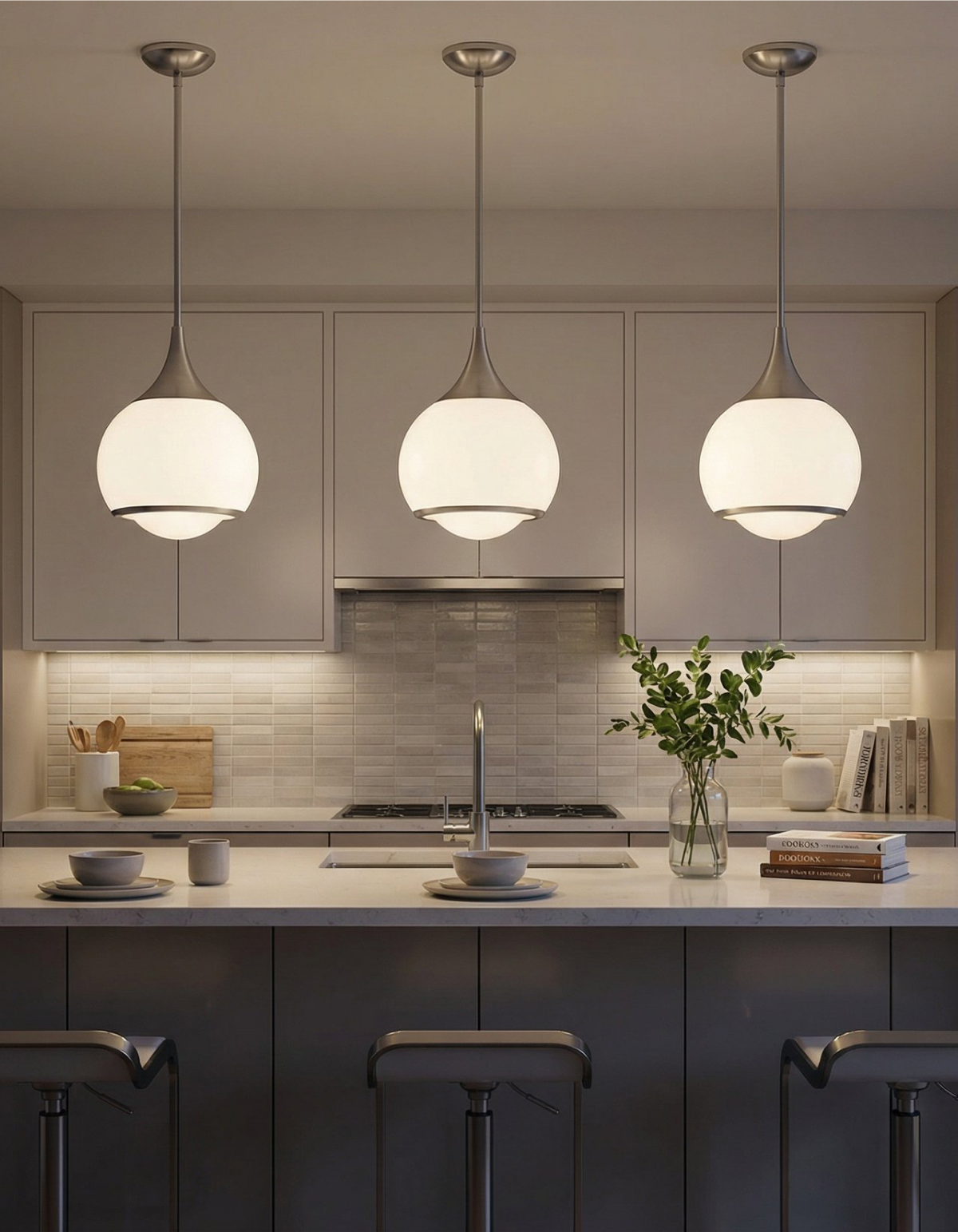 Opal 1-Light Pendant - Brushed Nickel#Finish_Brushed Nickel