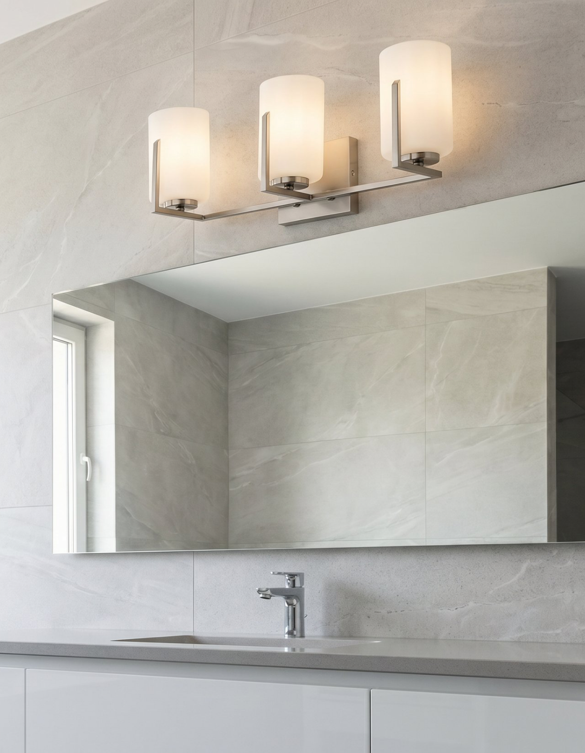 Bella 3-Light Vanity Light - Brushed Nickel#Finish_Brushed Nickel