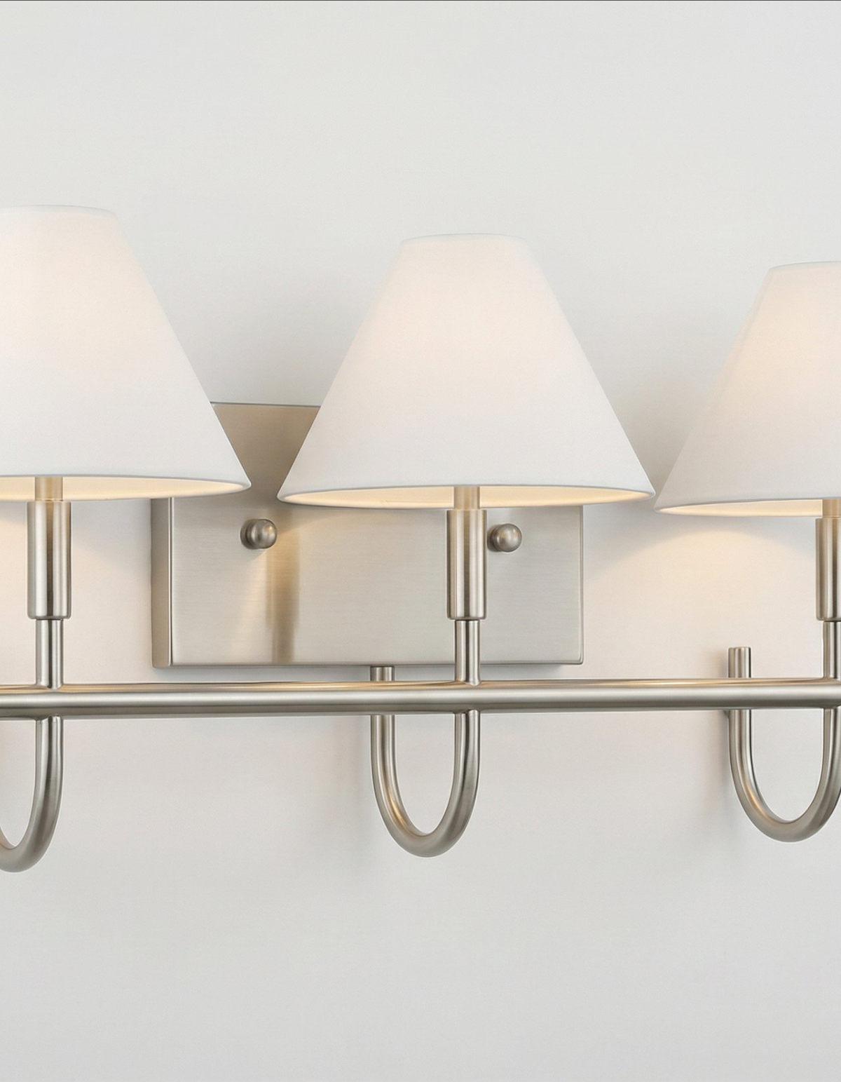Parlor 3-Light Vanity Light - Brushed Nickel#Finish_Brushed Nickel