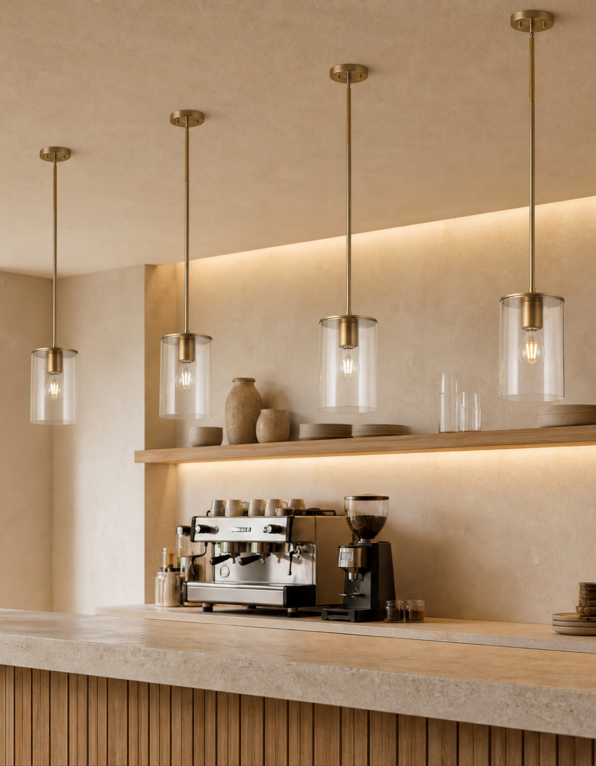 Aurelia Single Pendant - Satin Gold#Finish_Satin Gold