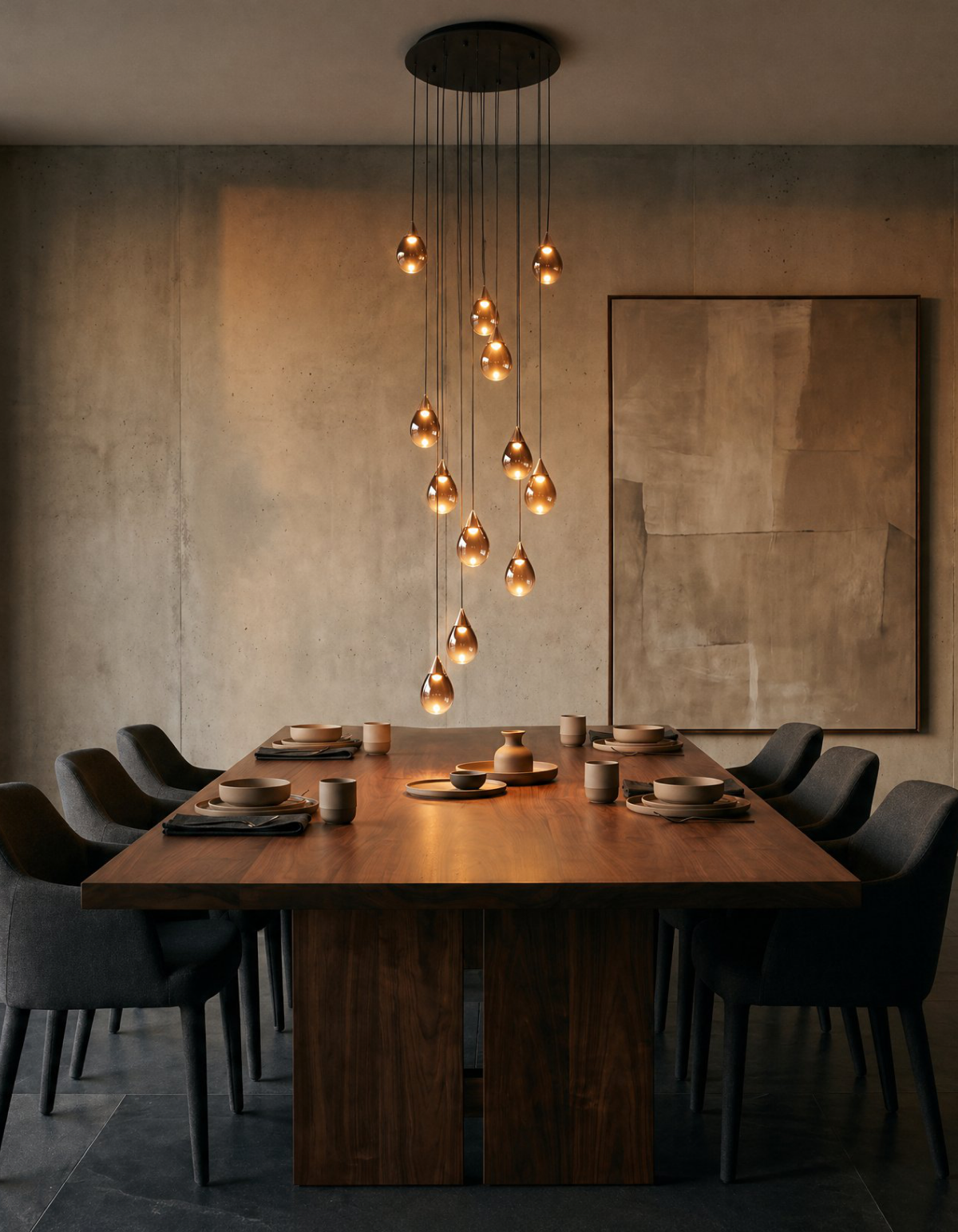 Gemma 12-Light 20-in. Pendant - Black#Finish_Black
