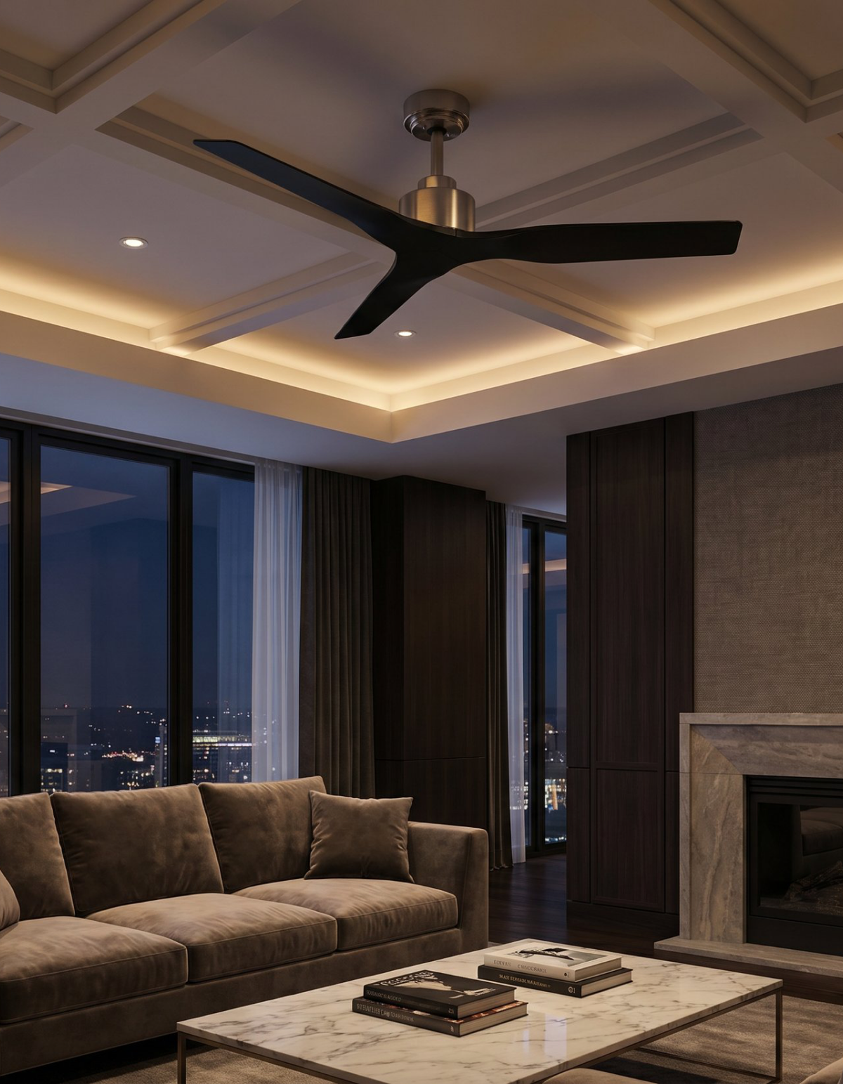 Skylark 52-in. Ceiling Fan - Brushed Nickel & Black#Finish_Brushed Nickel & Black