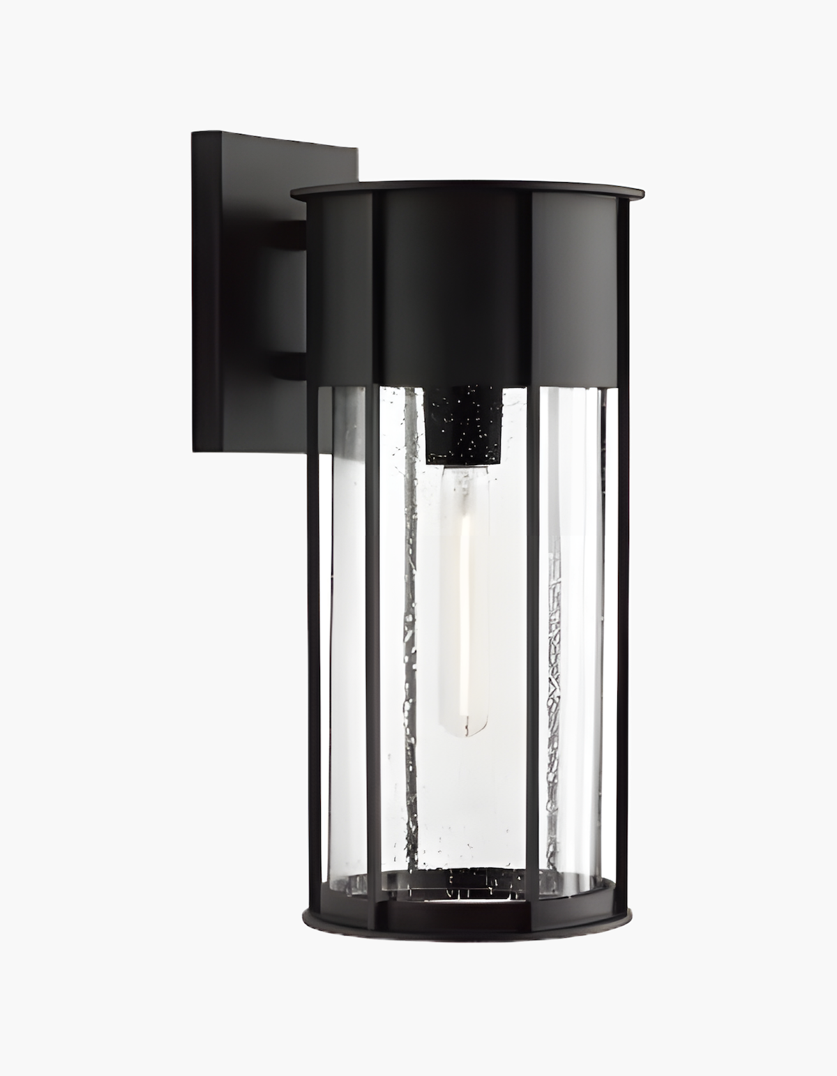 Rainier 14-in. Outdoor Wall Lantern - Black#Finish_Black