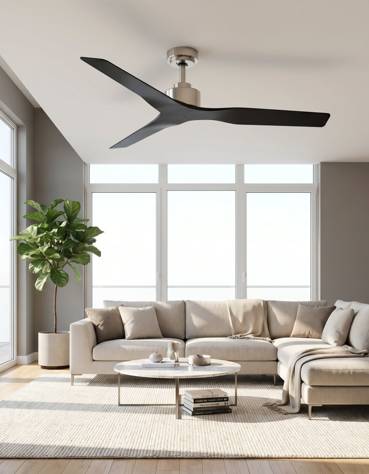 Skylark 52-in. Ceiling Fan - Brushed Nickel & Black#Finish_Brushed Nickel & Black