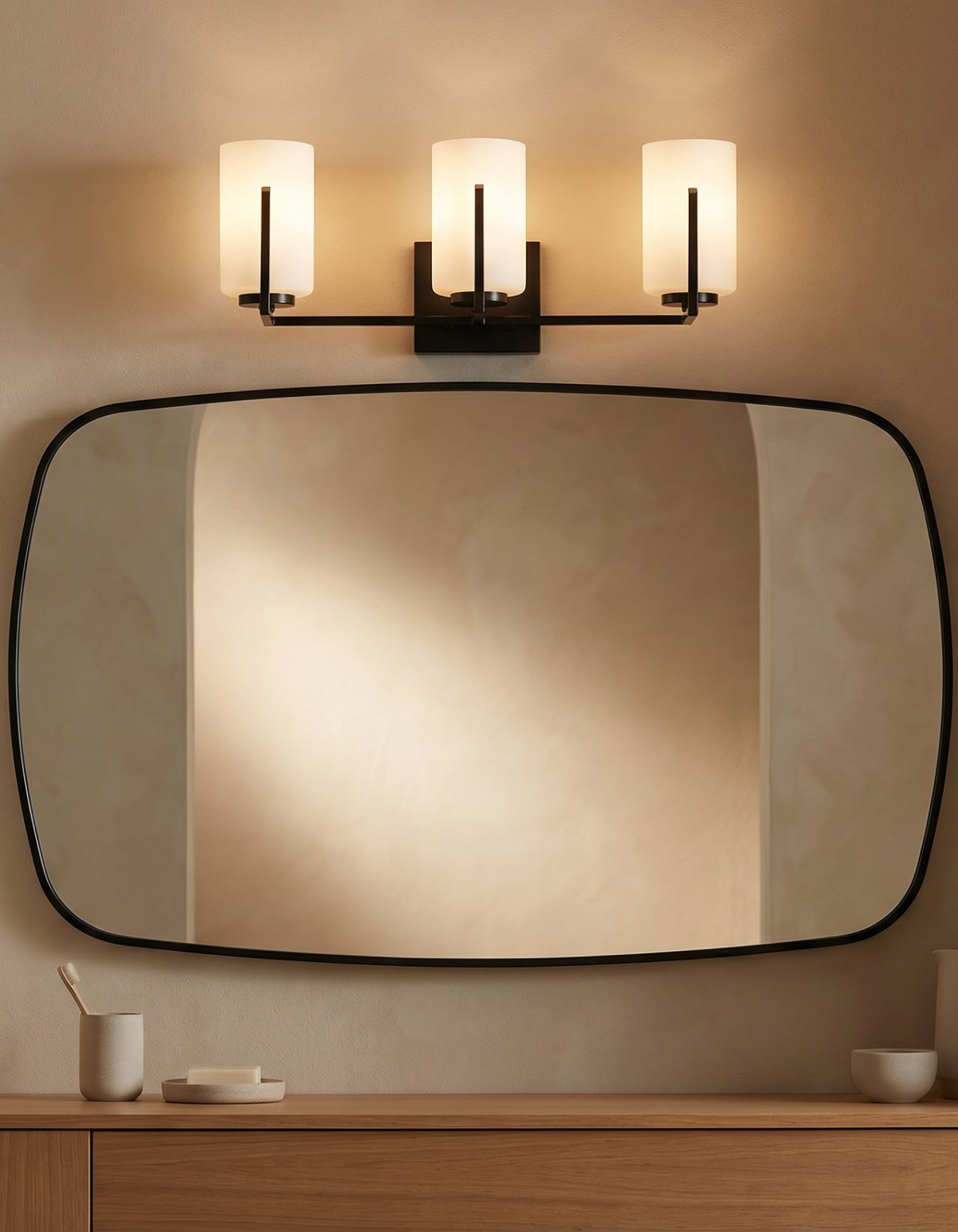 Bella 3-Light Vanity Light - Black#Finish_Black