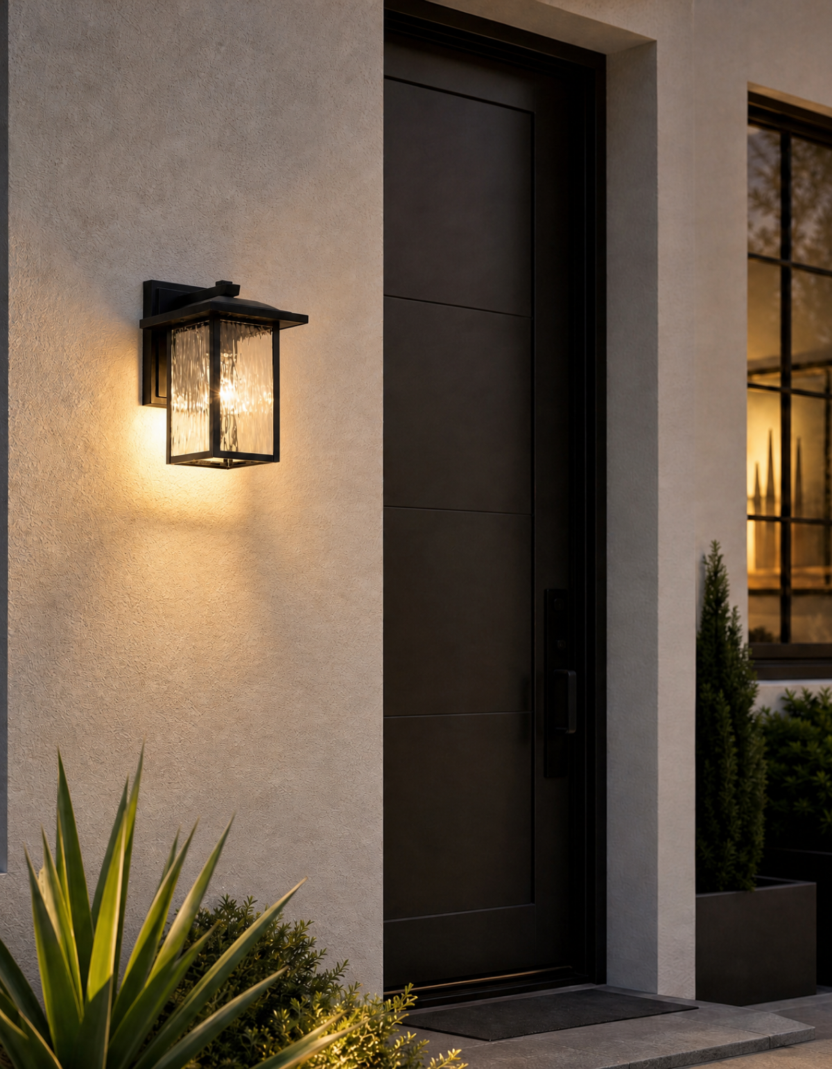 LUMOS 1-Light 10" Lantern - Black#Finish_Black