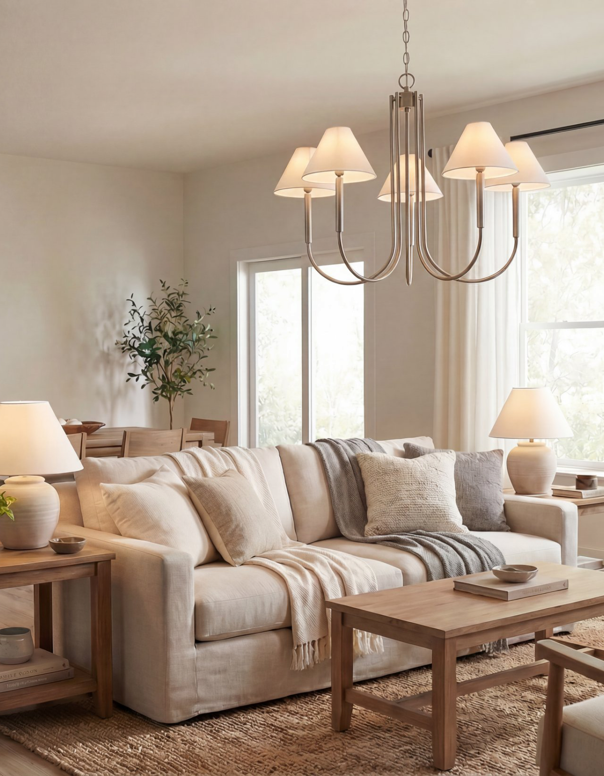Parlor 5-Light Chandelier - Brushed Nickel#Finish_Brushed Nickel