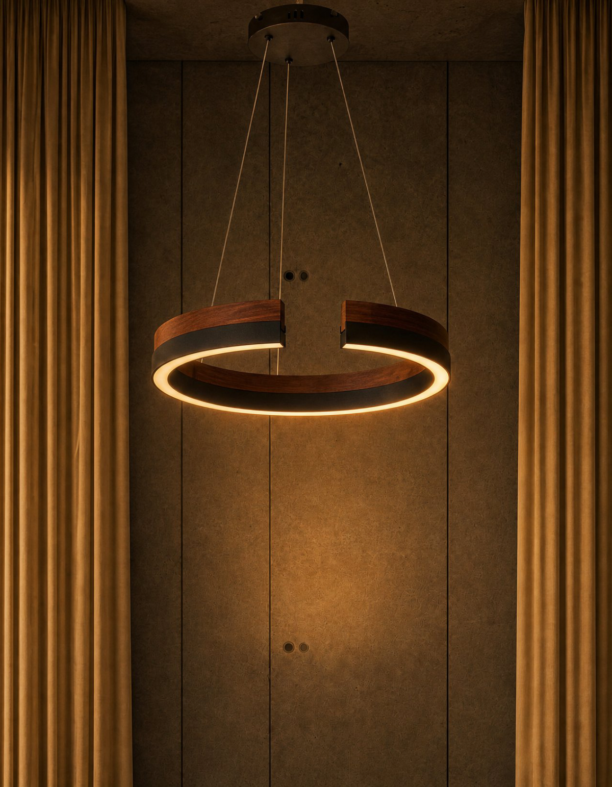 Rowan 24" Chandelier - Dark Walnut#Finish_Dark Walnut