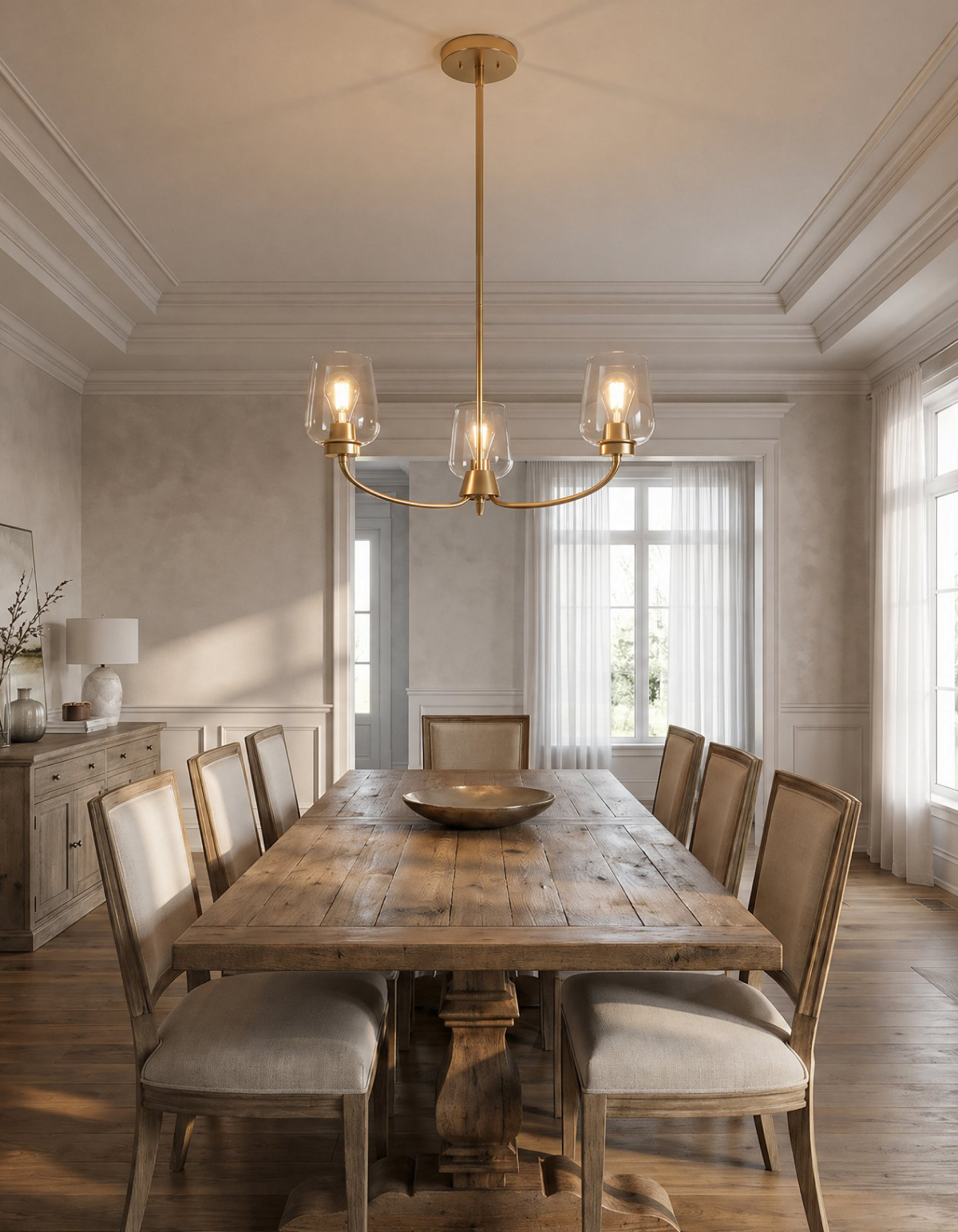 GILA 3-Light Ring Chandelier - Satin Gold#Finish_Satin Gold