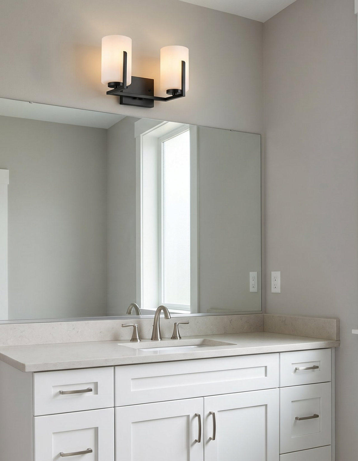 Bella 2-Light Vanity Light - Black#Finish_Black