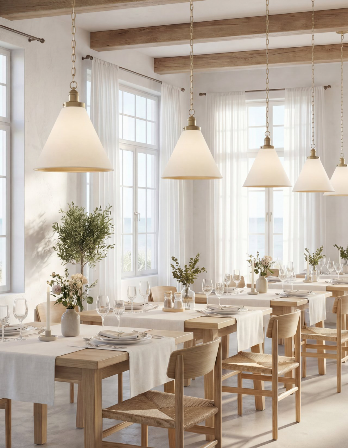 Rivet 1-Light Pendant - White & Satin Gold / 20 in#Finish_White & Satin Gold#Size_20 in