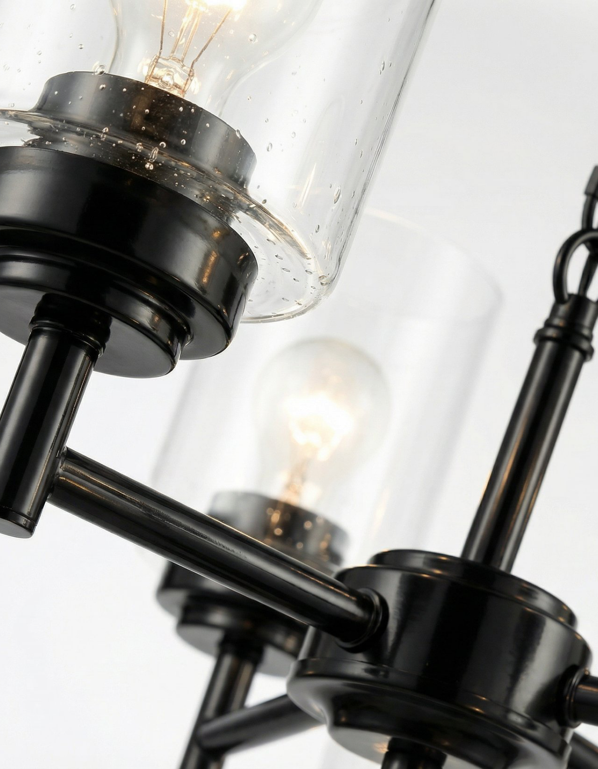 Cardinal 9-Light Chandelier - Black#Finish_Black
