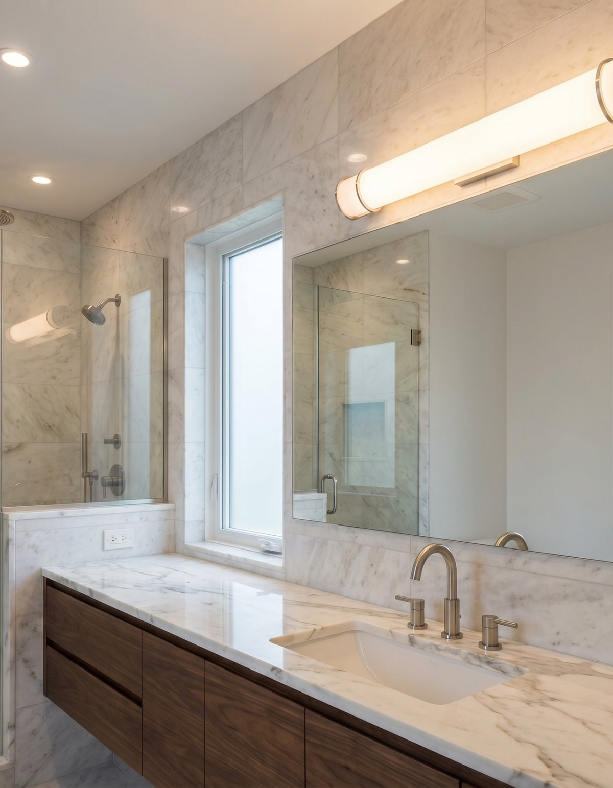 DAWN 48" LED Linear Vanity - Brushed Nickel#Finish_Brushed Nickel
