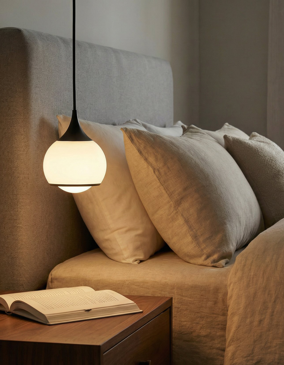 Opal 1-Light Pendant - Black#Finish_Black