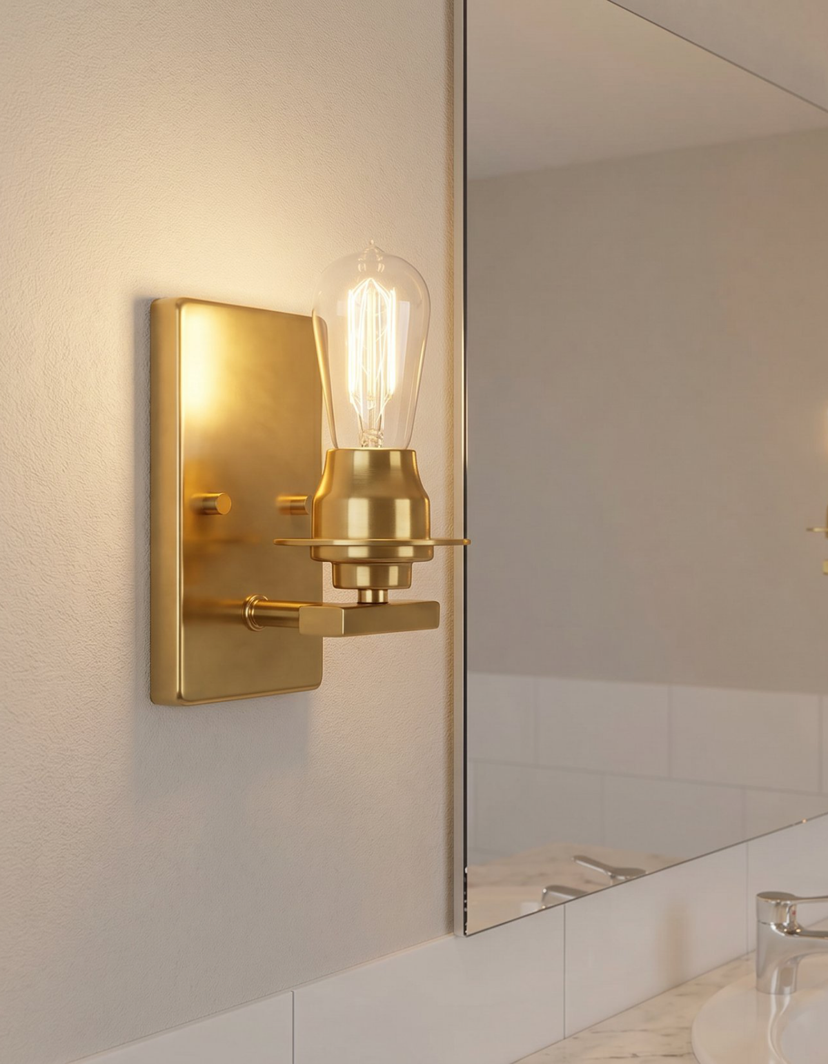 Foundry Wall Sconce - Satin Gold#Finish_Satin Gold