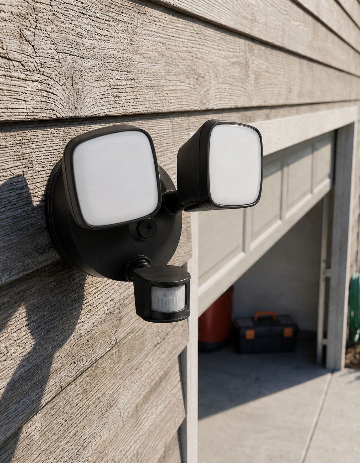 Fortis 2-Head Security Light, Black - Black#Finish_Black