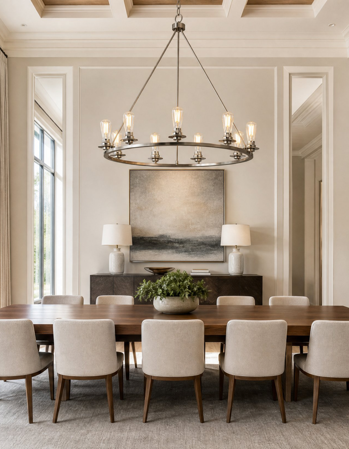 Foundry 9-Light Chandelier - Brushed Nickel#Finish_Brushed Nickel