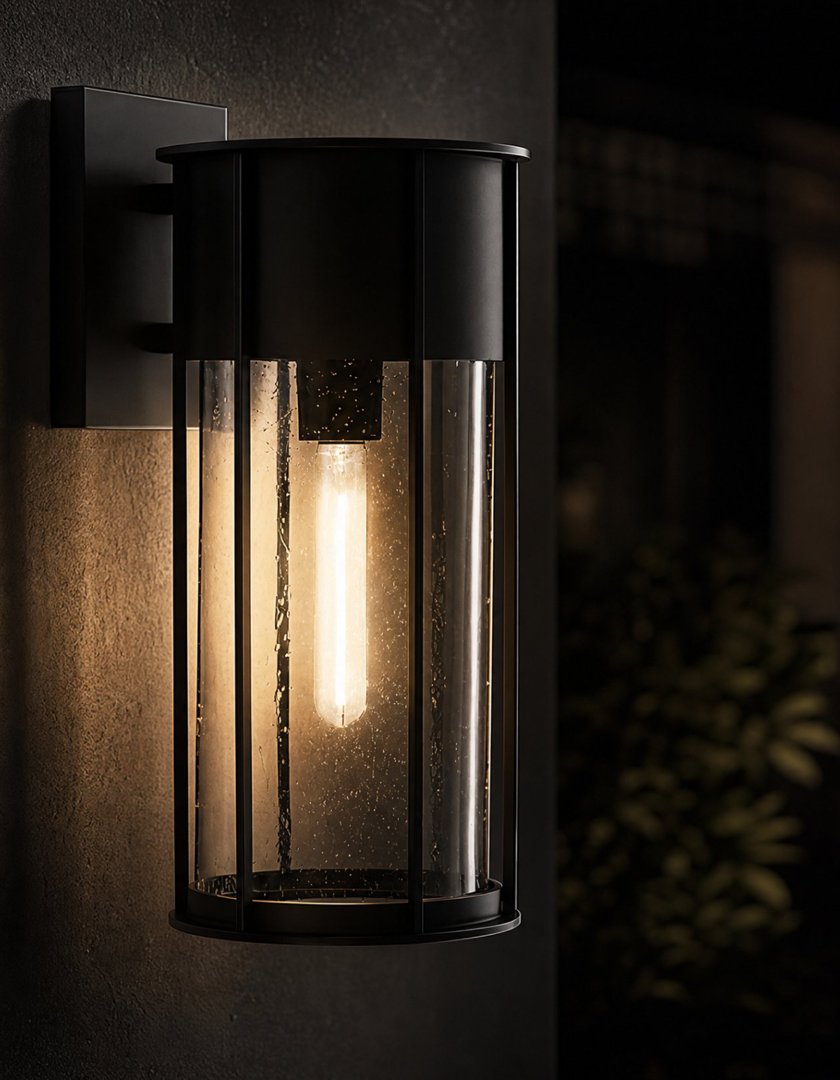 Rainier 18-in. Outdoor Wall Lantern - Black#Finish_Black