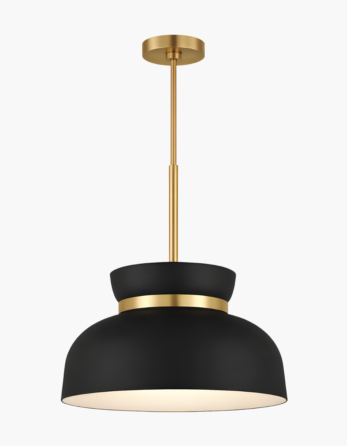 POTTER Medium 1-Light Pendant - Black & Satin Gold#Finish_Black & Satin Gold