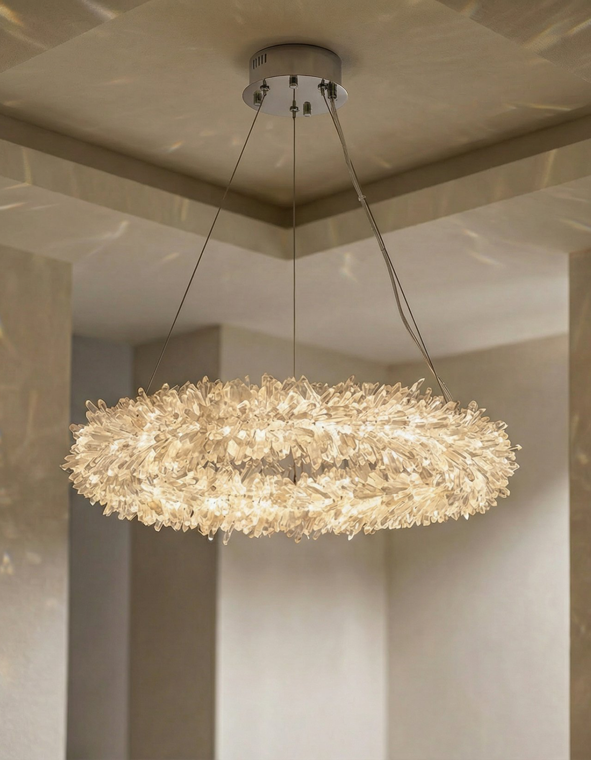 LIORA 24 in. Round Pendant - Brushed Nickel#Finish_Brushed Nickel