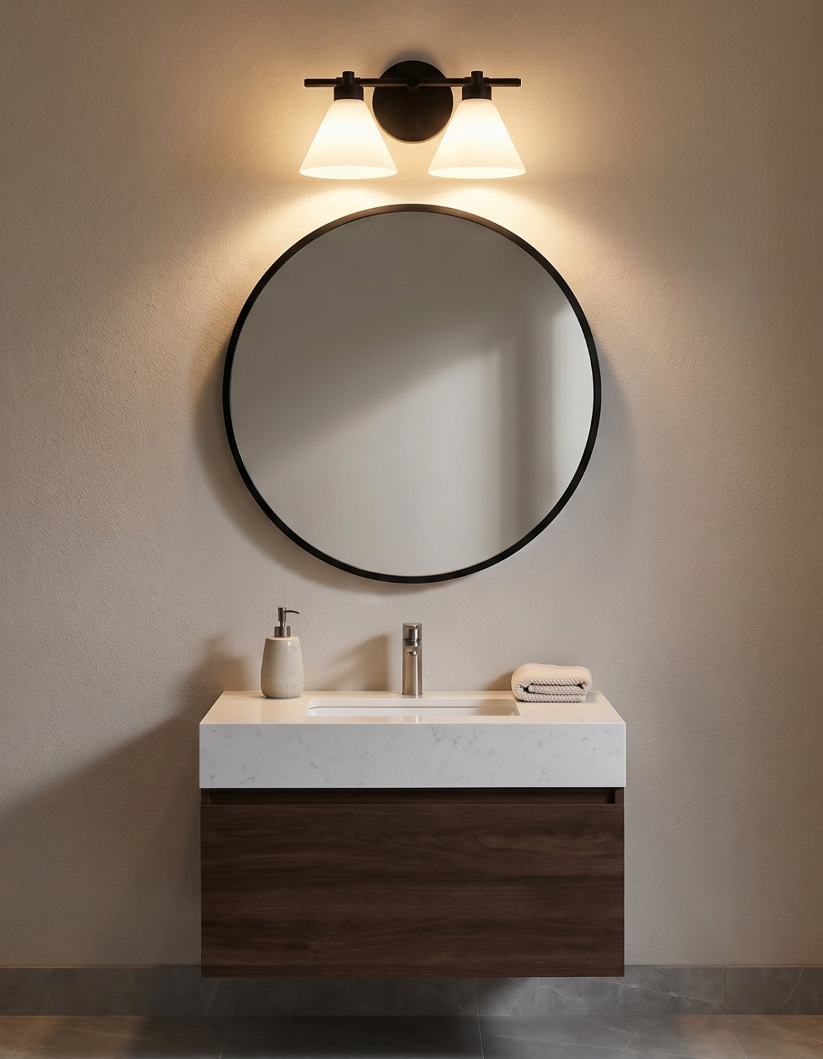 Maren 2-Light Vanity Light - MARN-V2-C-BKF