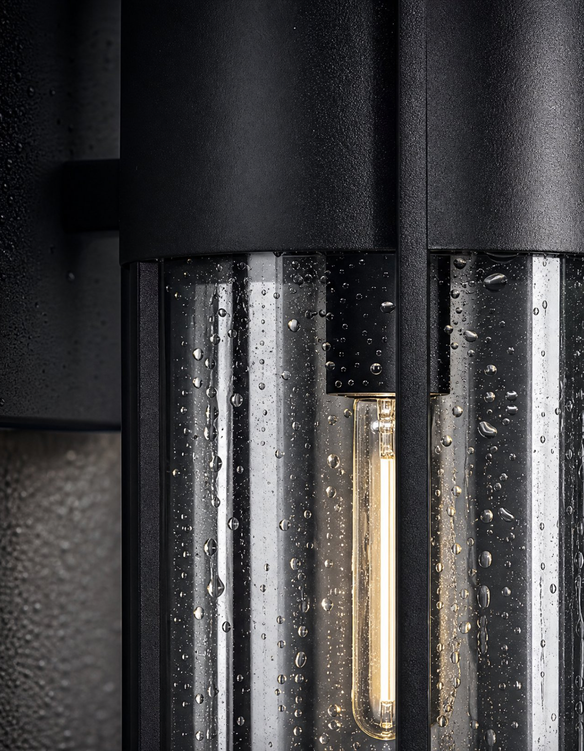 Rainier 18-in. Outdoor Wall Lantern - Black#Finish_Black