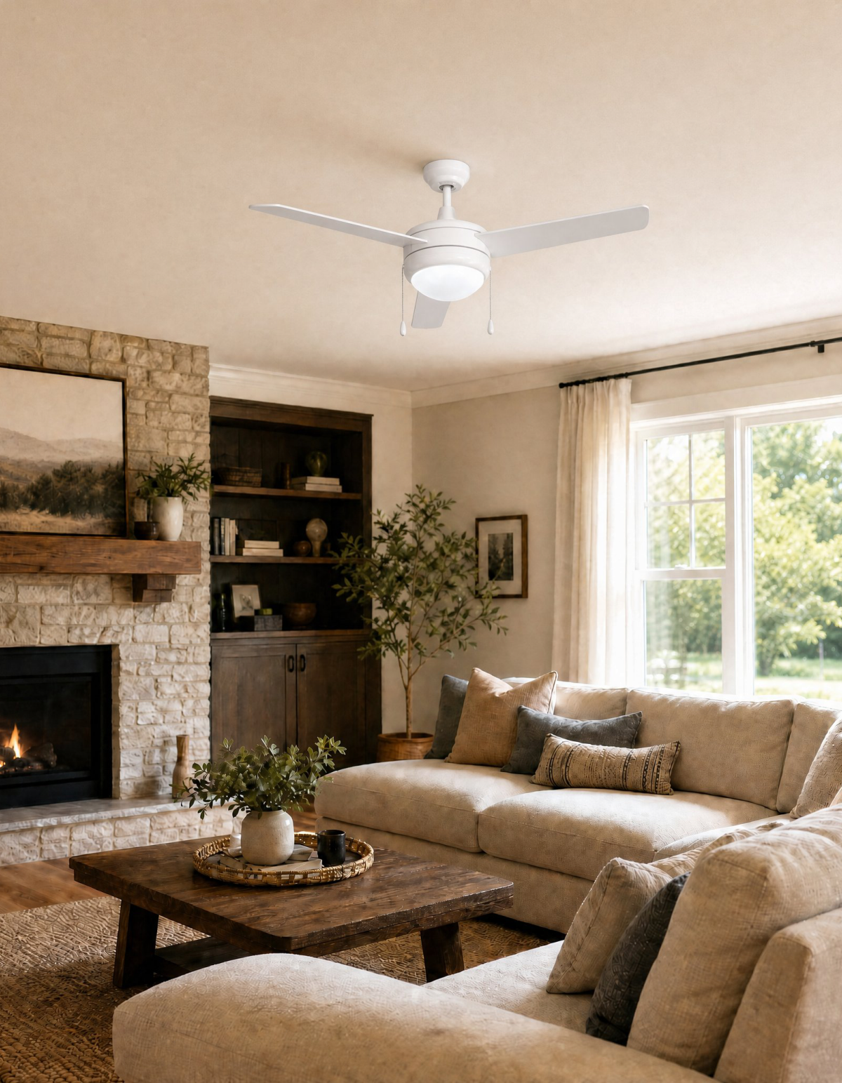 COBIA 52" 3-Blade Cobia Ceiling Fan - Matte White#Finish_Matte White