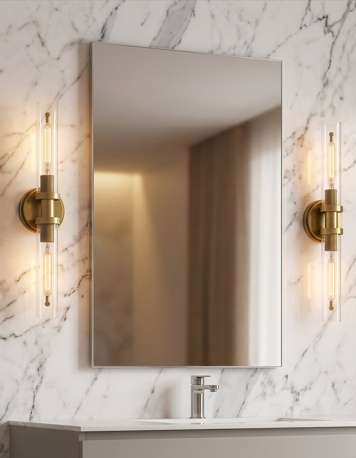 Soho 2-Light Wall Sconce - Satin Brass#Finish_Satin Brass