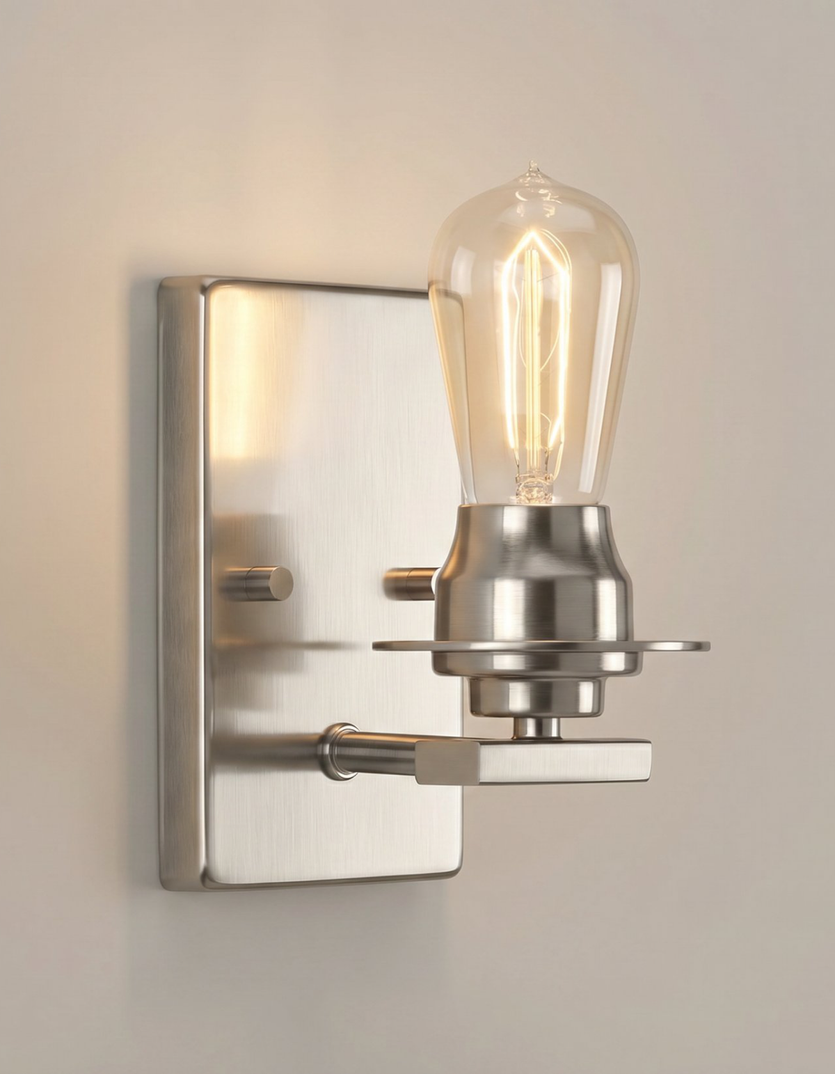 Foundry Hallway Wall Sconce - Brushed Nickel Finish, Tinted Glass#Finish_Brushed Nickel Finish, Tinted Glass