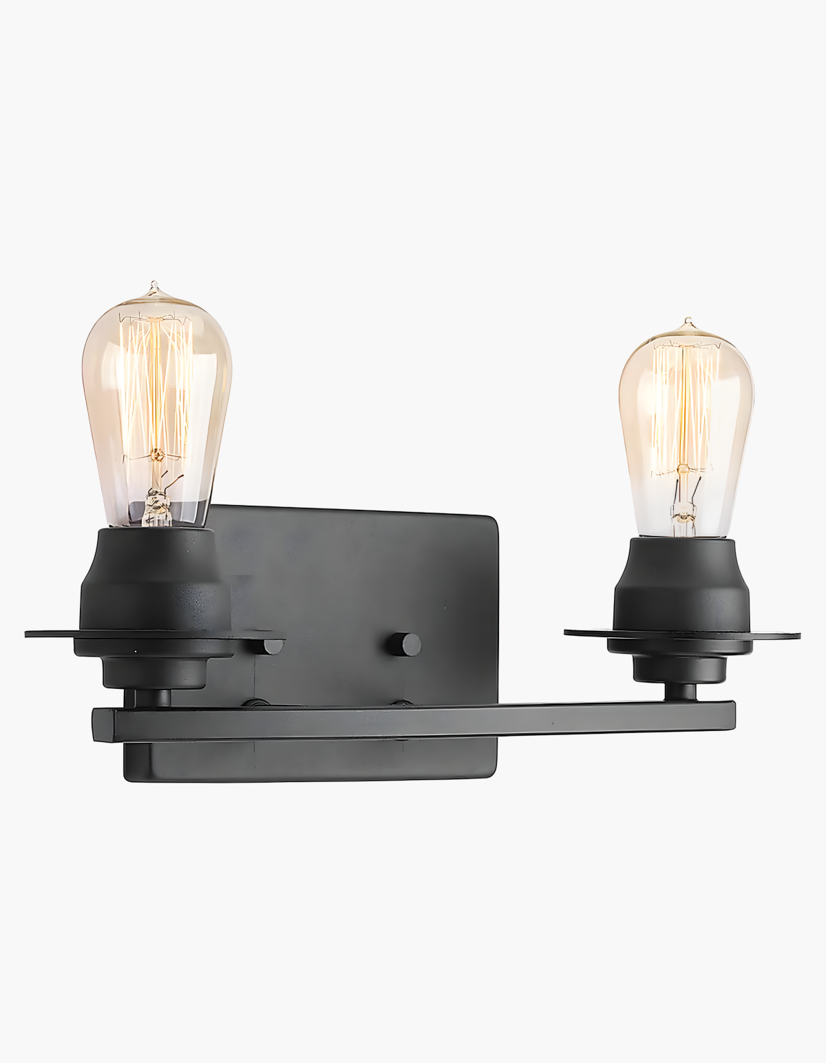 Foundry 2-Light Vanity Light - Black#Finish_Black