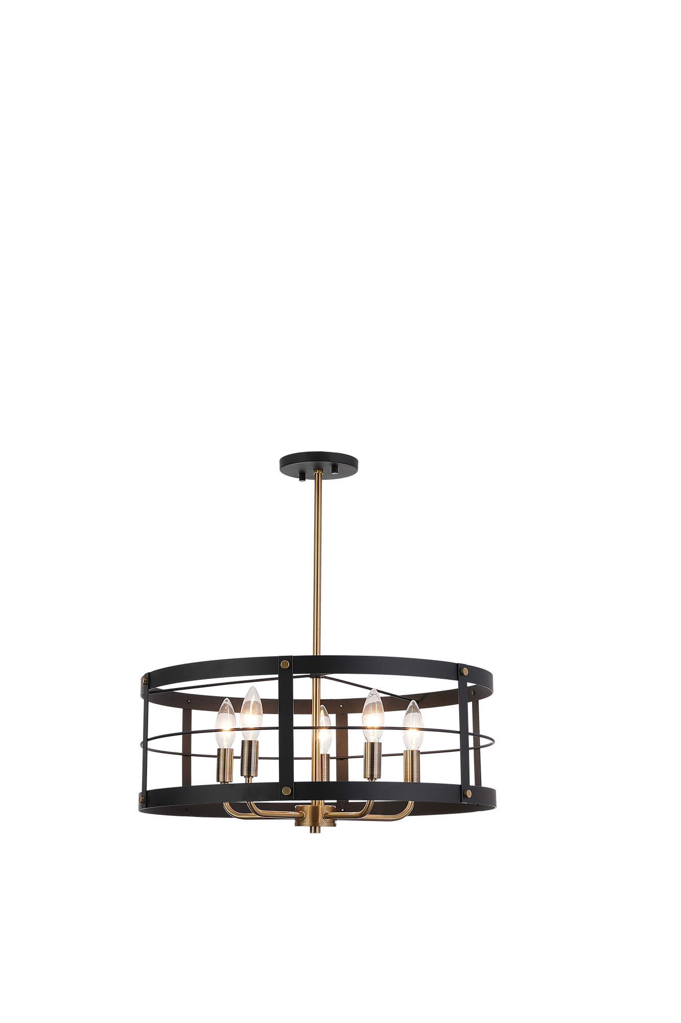 GRIDLOCK 5-Light Semi-Flush Mount