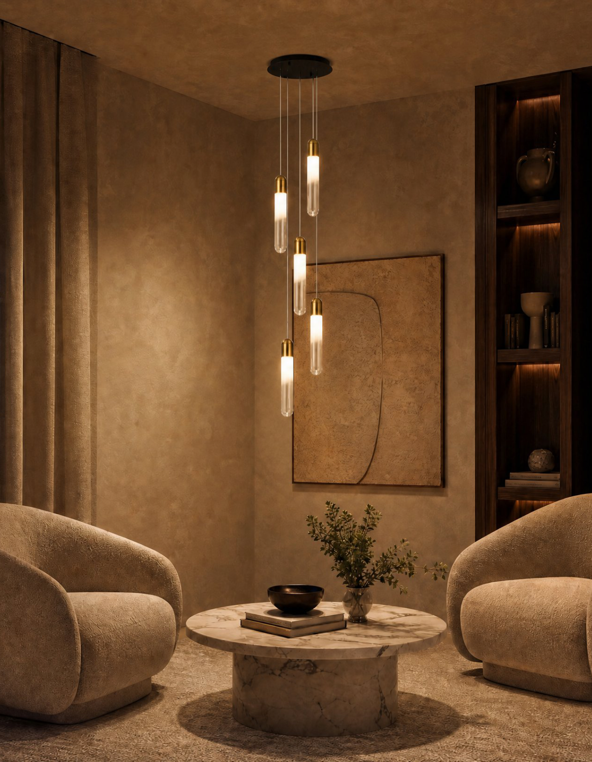 Hawthorne 5-Light Pendant - HWTHN-MLP5-16-SGF