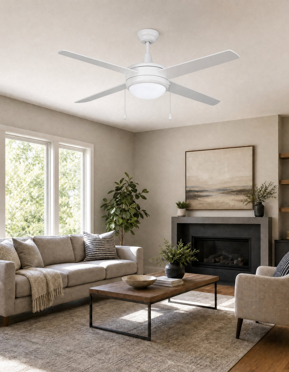 COBIA 52" 4-Blade Cobia Ceiling Fan - Matte White#Finish_Matte White