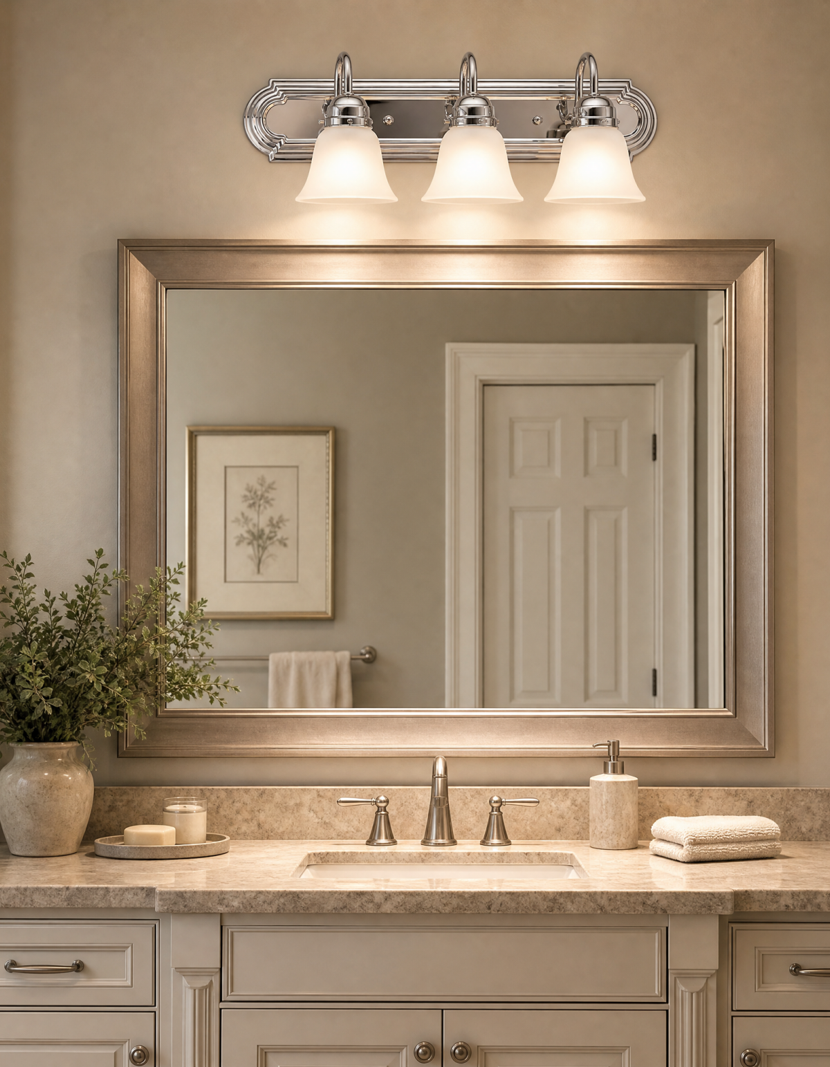 Heritage 3-Light Vanity Light - Chrome#Finish_Chrome