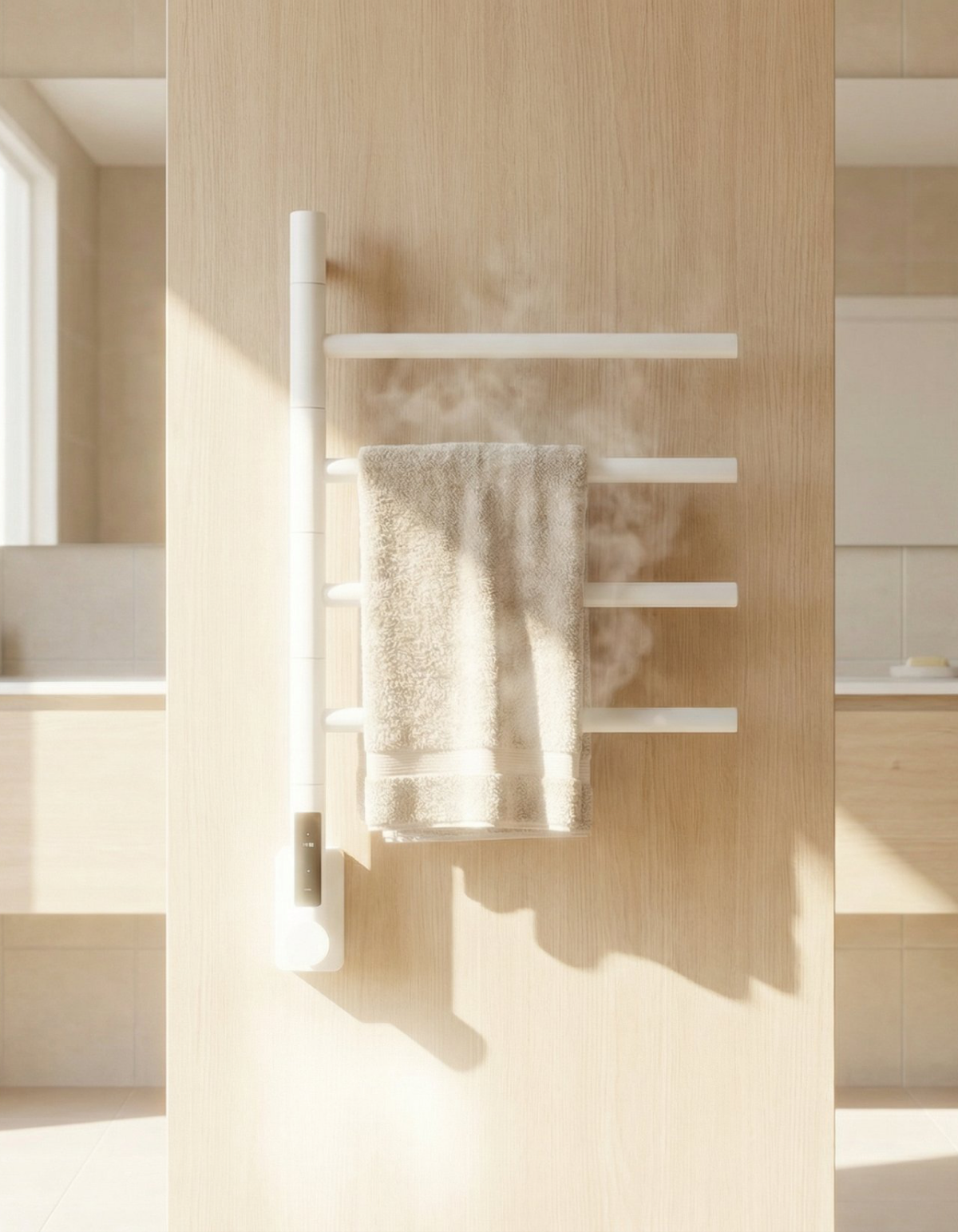 EMBER 4-Bar Towel Warmer – White