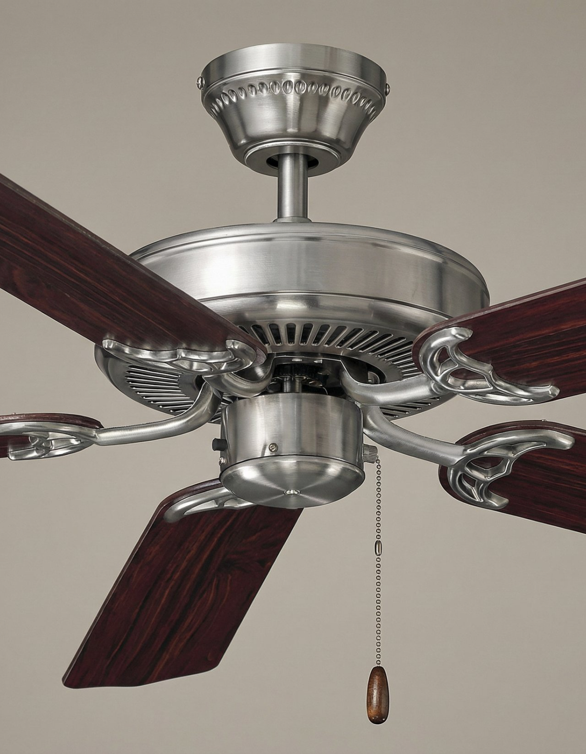 BASE CAMP 52-in. Ceiling Fan in Brushed Nickel – studio hero